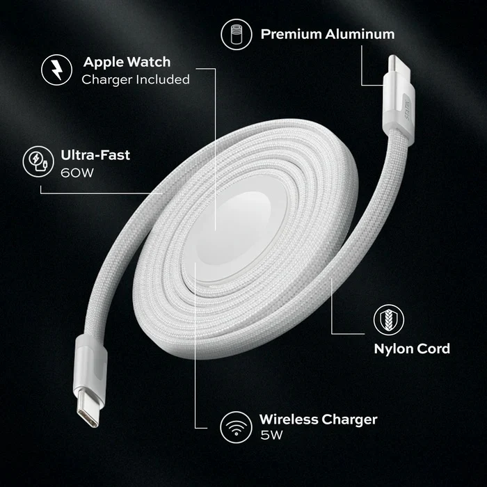 Statik MagStack Duo Apple Watch Charger + USB-C Cable - Image 6