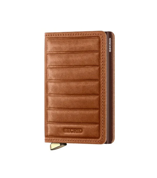 Secrid Premium Slimwallet Emboss Lines Cognac
