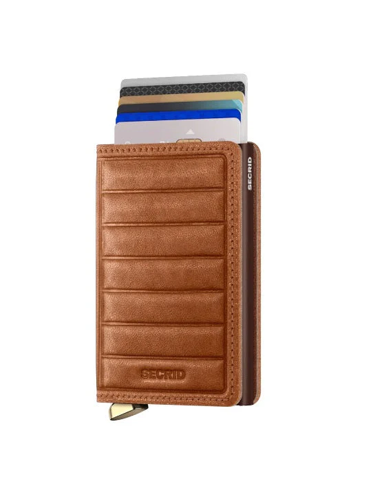 Secrid Premium Slimwallet Emboss Lines Cognac - Image 2