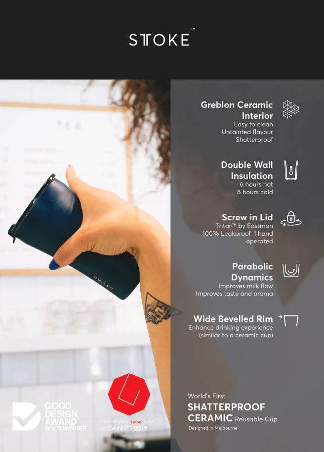 STTOKE 8oz - World's First Shatterproof Ceramic Cup - Image 7